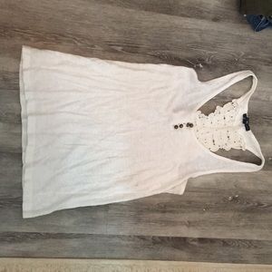 White Tank Top with Pretty Design on the Back
